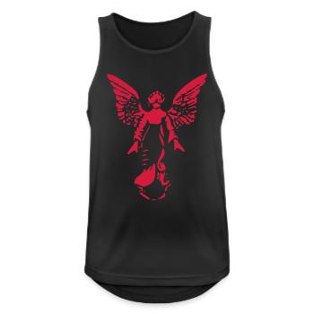 Engel - Männer Tank Top atmungsaktiv - Schwarz - Vorne - Nick (188cm)