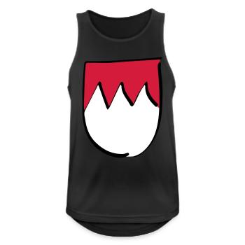 Frankenrechen - Männer Tank Top atmungsaktiv - Schwarz - Vorne - Nick (188cm)