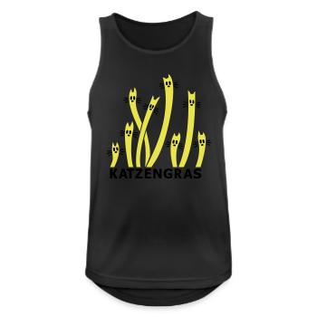 Cat Grass 2 - Men's Breathable Tank Top - black - Front - Nick (188cm)
