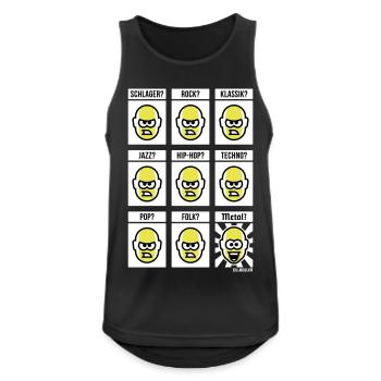 Nichts Geht Über Heavy Metal! (Hardrock NEG 3C) - Männer Tank Top atmungsaktiv - Schwarz - Vorne - Nick (188cm)