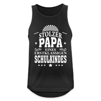 Inscription scolaire ou chemise d'écolier pour le père - Débardeur respirant Homme - noir - Devant - Nick (188cm)