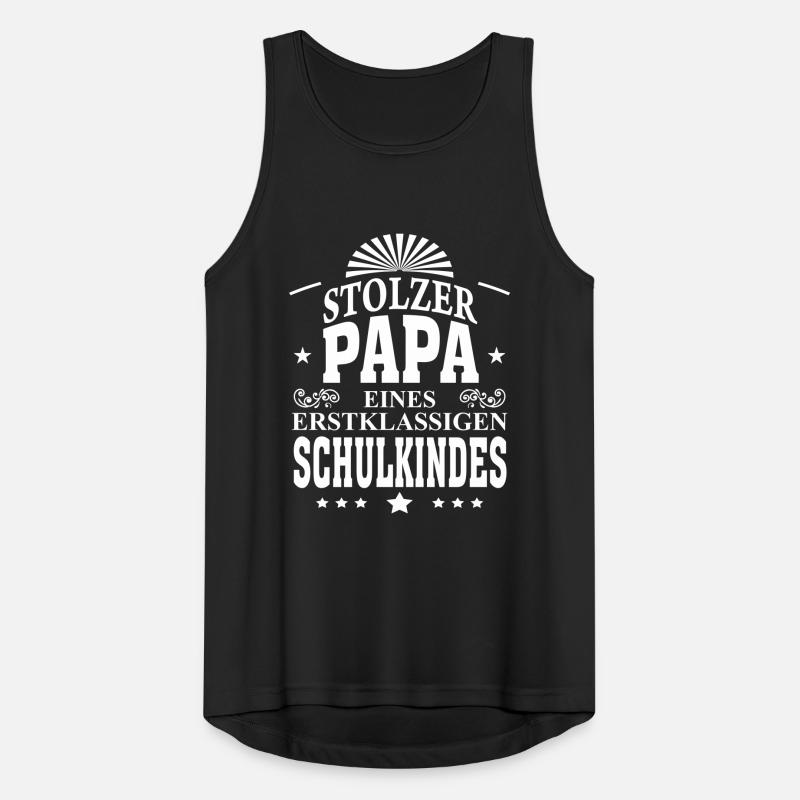 Einschulung oder Schulkind Shirt für den Vater Männer Tank Top atmungsaktiv