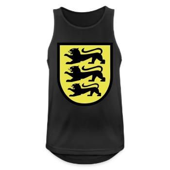 Baden-Württemberg - Männer Tank Top atmungsaktiv - Schwarz - Vorne - Nick (188cm)