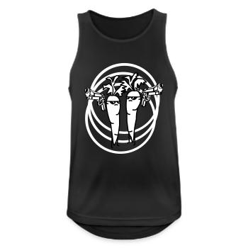 Pulp Carrots - Männer Tank Top atmungsaktiv - Schwarz - Vorne - Nick (188cm)