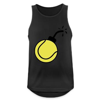 Bombe Ball tennis1 - Männer Tank Top atmungsaktiv - Schwarz - Vorne - Nick (188cm)