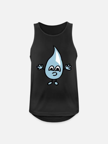 Kleiner Wassertropfen - Männer Tank Top atmungsaktiv - Schwarz