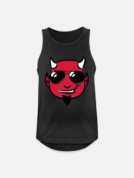 Devil deceitful goatee sunglasses - Men's Breathable Tank Top - black