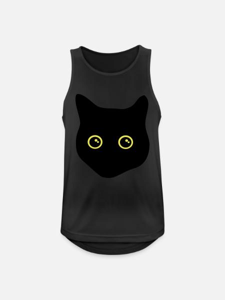 black cat, cat eyes - Men's Breathable Tank Top - black