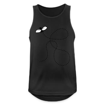 Dashed Line Fly - Men's Breathable Tank Top - black - Front - Nick (188cm)