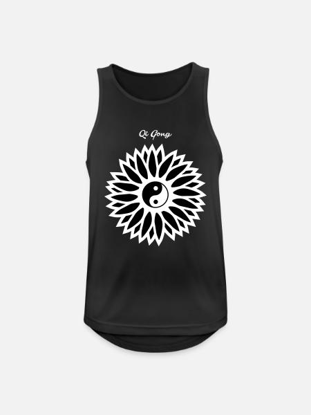 Qigong flower sign - Men's Breathable Tank Top - black