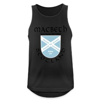 Scotland Macbeth - Männer Tank Top atmungsaktiv - Schwarz - Vorne - Nick (188cm)