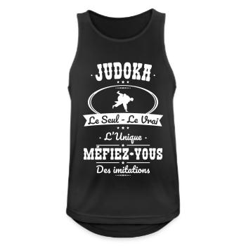 Judoka - Le Seul - Le Vrai - L'Unique - Débardeur respirant Homme - noir - Devant - Nick (188cm)