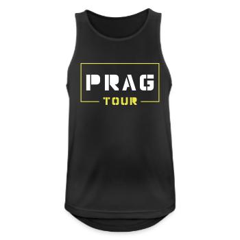 prag tour - Männer Tank Top atmungsaktiv - Schwarz - Vorne - Nick (188cm)