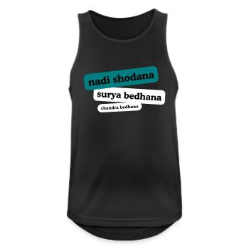Pranayama - Men's Breathable Tank Top - black - Front - Nick (188cm)