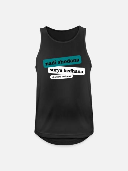 Pranayama - Men's Breathable Tank Top - black
