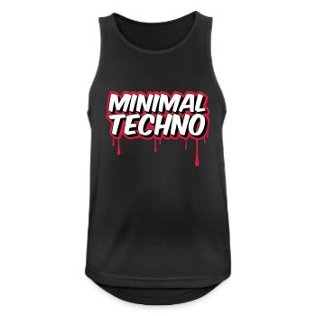 MINIMAL TECHNO - Men's Breathable Tank Top - black - Front - Nick (188cm)