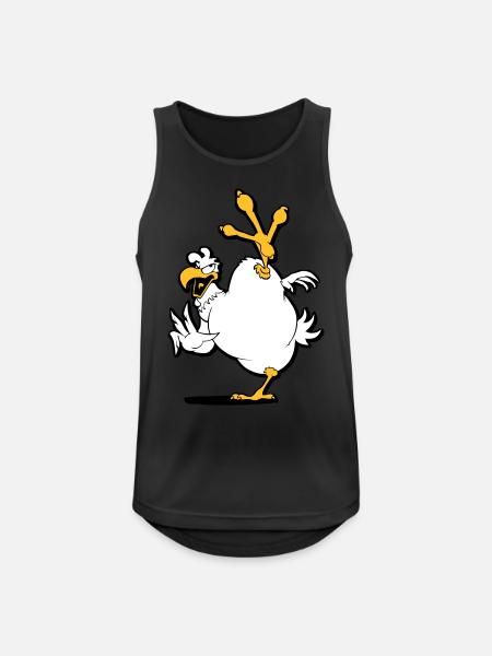 kung_fu_chicken - Débardeur respirant Homme - noir