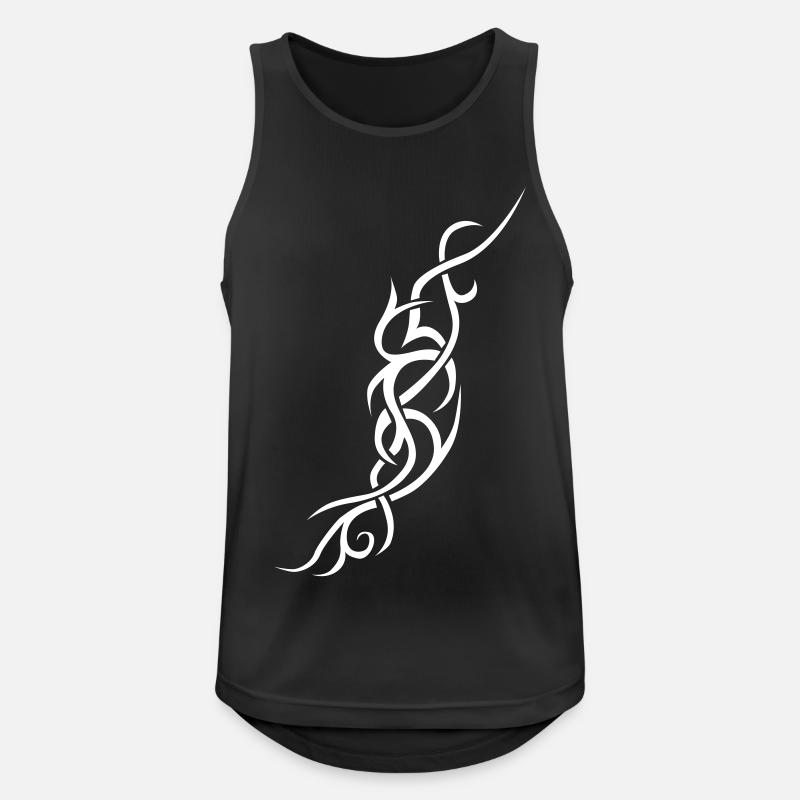 tribal - Männer Tank Top atmungsaktiv - Schwarz