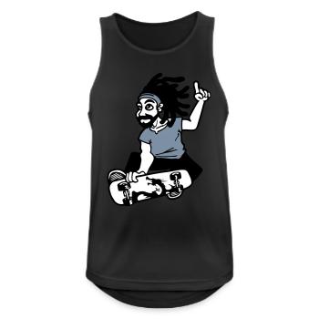 rasta lustig - Männer Tank Top atmungsaktiv - Schwarz - Vorne - Nick (188cm)