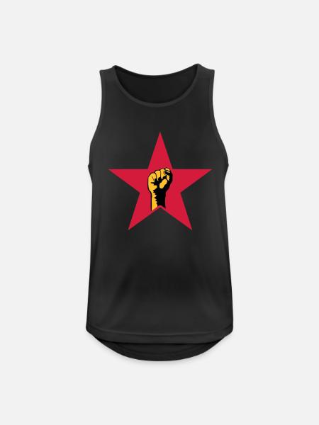 revolution star - Men's Breathable Tank Top - black
