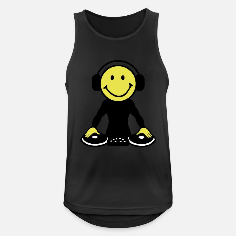 DJ - Camiseta sin mangas hombre transpirable - negro