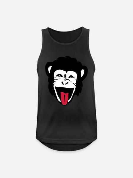 monkey gorilla monkey Header1 - Men's Breathable Tank Top - black