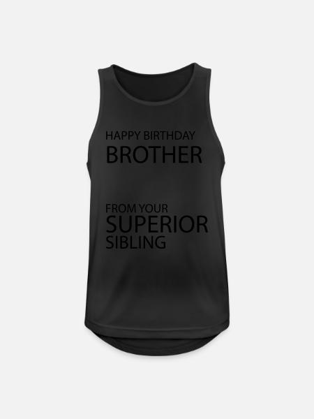 Buon compleanno fratelli fratelli amore - Canotta da uomo traspirante - nero