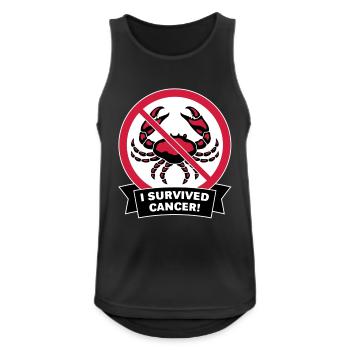 I survived cancer! (3C) - Männer Tank Top atmungsaktiv - Schwarz - Vorne - Nick (188cm)