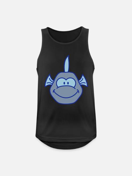 Funny Comic Fish - Men's Breathable Tank Top - black