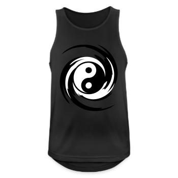 Yin Yang Swirl - Débardeur respirant Homme - noir - Devant - Nick (188cm)