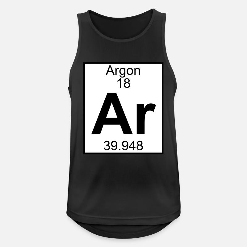 Argon (Ar) (element 18) - Men's Breathable Tank Top - black