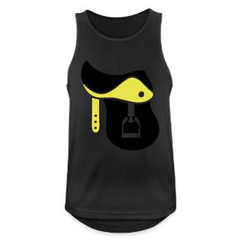sattel_02 - Männer Tank Top atmungsaktiv - Schwarz - Vorne - Nick (188cm)