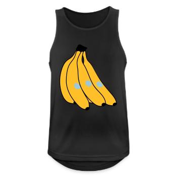 Banane - Débardeur respirant Homme - noir - Devant - Nick (188cm)