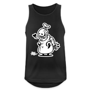 ei8ht-bot heart - Männer Tank Top atmungsaktiv - Schwarz - Vorne - Nick (188cm)
