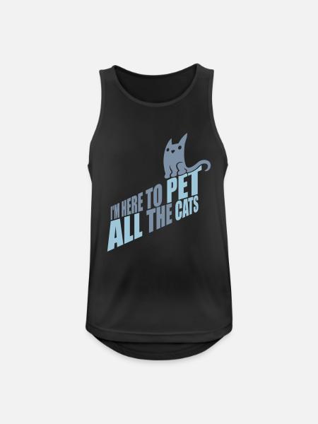 Pet All The Cats - Men's Breathable Tank Top - black