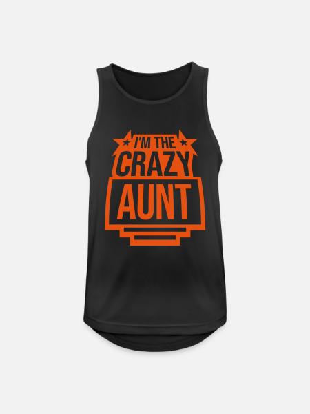 at The Crazy Aunt - Men's Breathable Tank Top - black