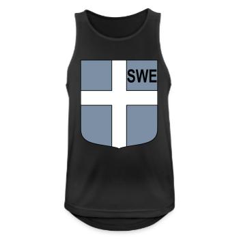 DEU Taktischer Schild - Männer Tank Top atmungsaktiv - Schwarz - Vorne - Nick (188cm)