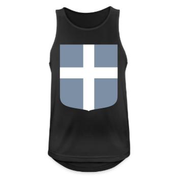 DEU Taktischer Schild - Männer Tank Top atmungsaktiv - Schwarz - Vorne - Nick (188cm)