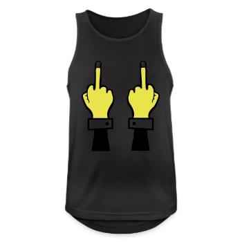 zombie hand mittelfinger 2 - Männer Tank Top atmungsaktiv - Schwarz - Vorne - Nick (188cm)