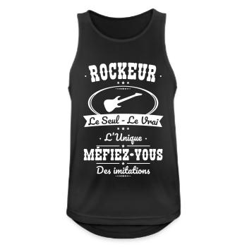 Rockeur - Le Seul - Le Vrai - L'Unique - Débardeur respirant Homme - noir - Devant - Nick (188cm)