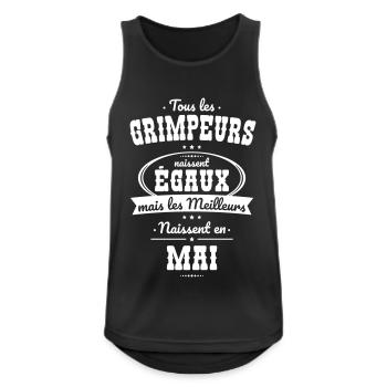 Grimpeurs égaux meilleurs naissent en Mai - Débardeur respirant Homme - noir - Devant - Nick (188cm)