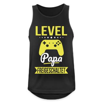 Level Dad Unlocked - Gift Idea Father's Day - Men's Breathable Tank Top - black - Front - Nick (188cm)