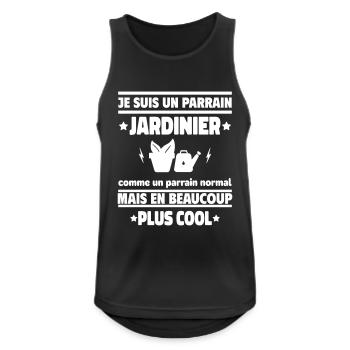 Je suis un parrain jardinier plus cool - Débardeur respirant Homme - noir - Devant - Nick (188cm)