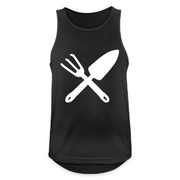 Rake and shovel tool garden color selectable - Men's Breathable Tank Top - black - Front - Nick (188cm)