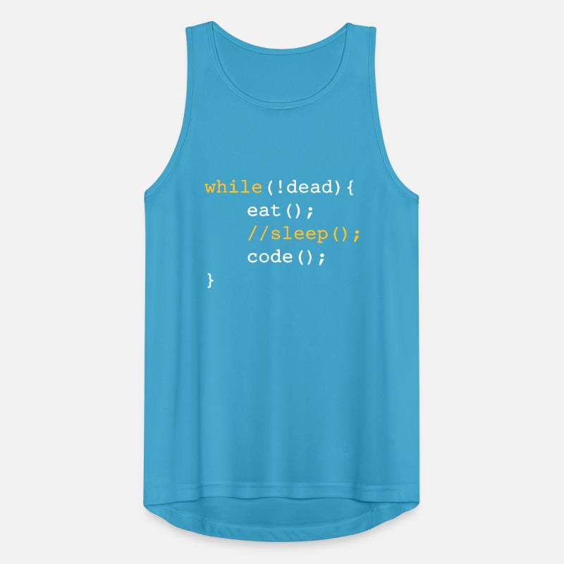 While dead - eat sleep code repeat if Coding Männer Tank Top atmungsaktiv