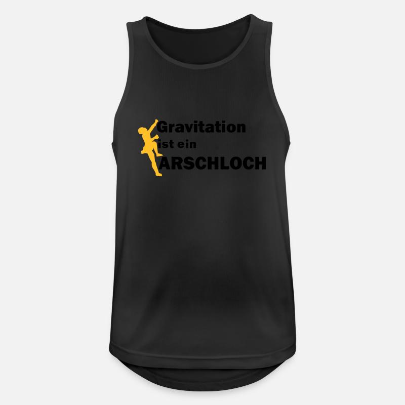 Gravitational asshole - Men's Breathable Tank Top - black
