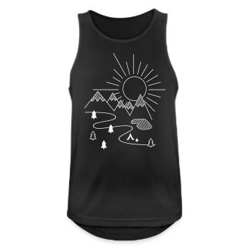 Camping - Men's Breathable Tank Top - black - Front - Nick (188cm)