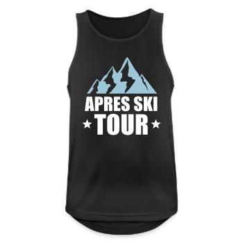 Apres SKi - Snowboarding - Ski fahren - Männer Tank Top atmungsaktiv - Schwarz - Vorne - Nick (188cm)