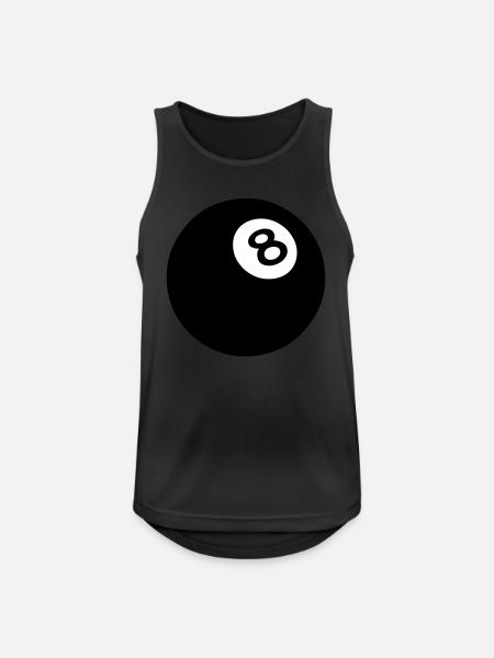 ball 8 black billiard 502 - Men's Breathable Tank Top - black