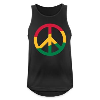 Peacezeichen Rastafari Reggae Musik Frieden Pace - Männer Tank Top atmungsaktiv - Schwarz - Vorne - Nick (188cm)